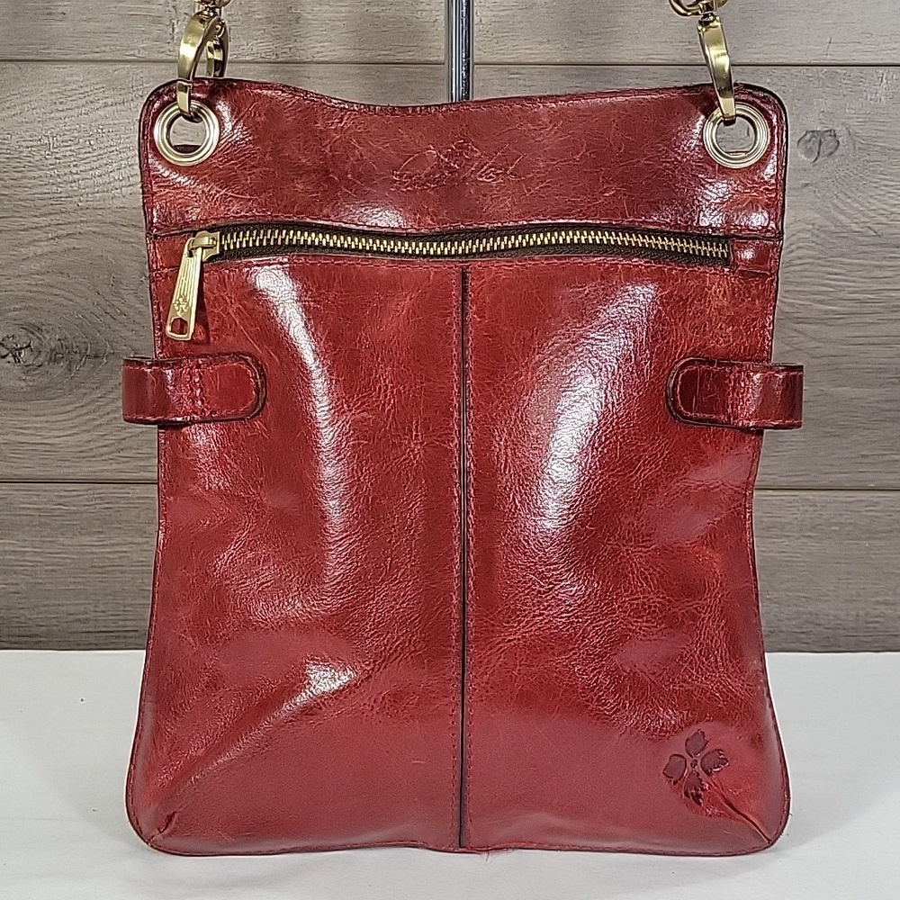Patricia Nash Red Leather Crossbody Bag with Embossed Medallion - Red - Picture 4 of 14